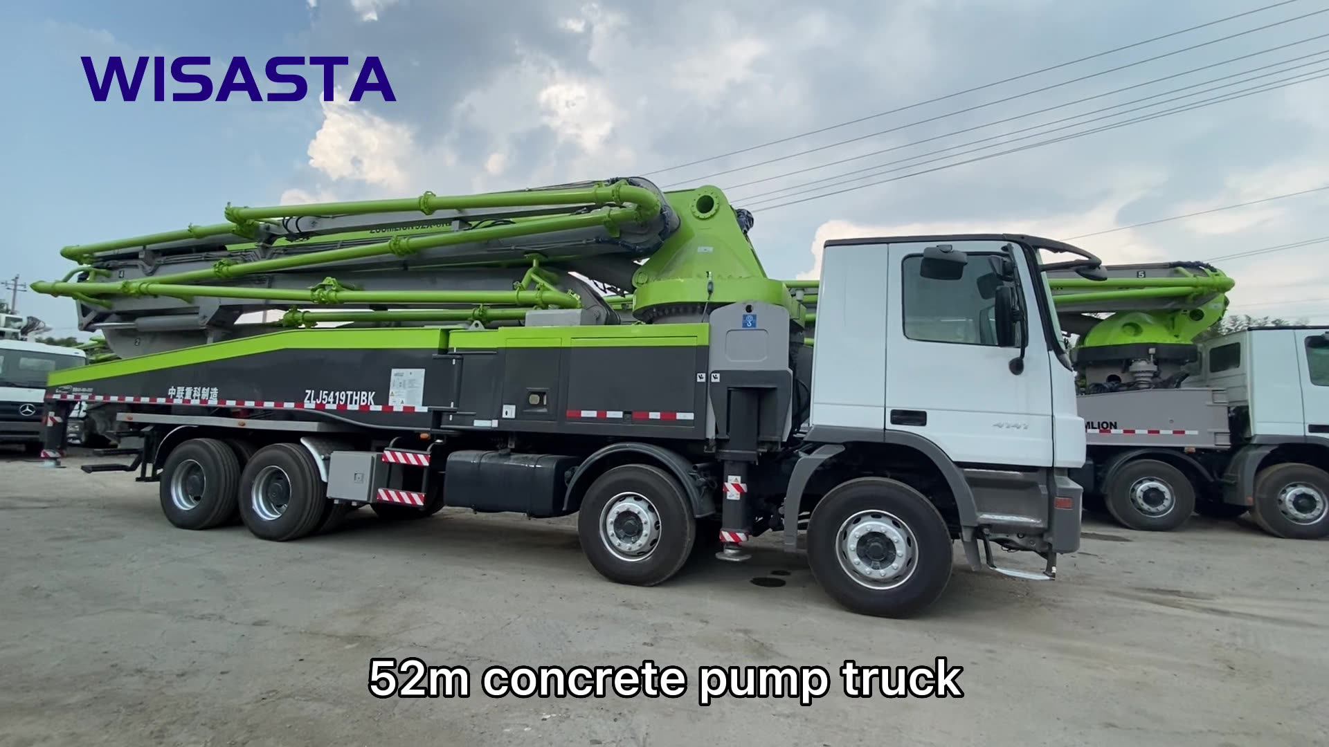Zoomlion Actros 4141 52m Second Hand Diesel Truck Mounted Concrete Pump