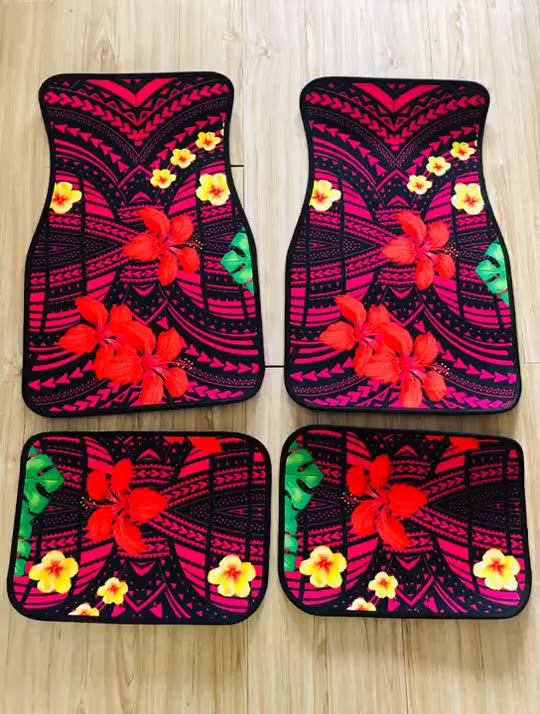 Polynesian Samoan Tribe Tortoise Printed Sublimation Car Mat Exclusive