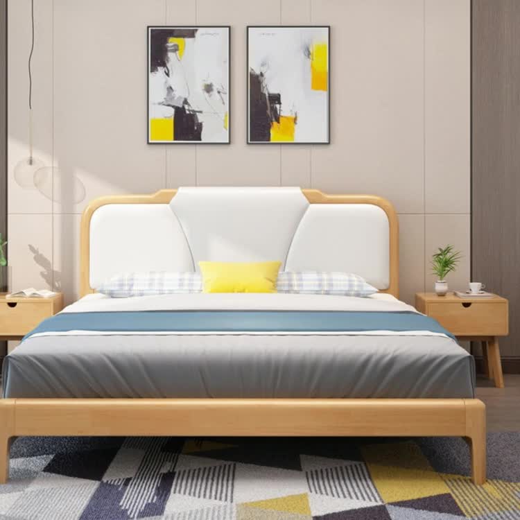 Bedroom Set Furniture Frame Double Queen Size Modern Luxury Wood Bed Buy Factory Hot Sale Japanese Style Furniture Customizable Log Color Bedroom Queen Solid Wood Bed Customizable Nordic Style Bedroom Furniture Natural
