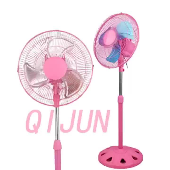 16 18 Inch Parts Electric Stand Fan With 5 Pcs Abs Blades/round Base