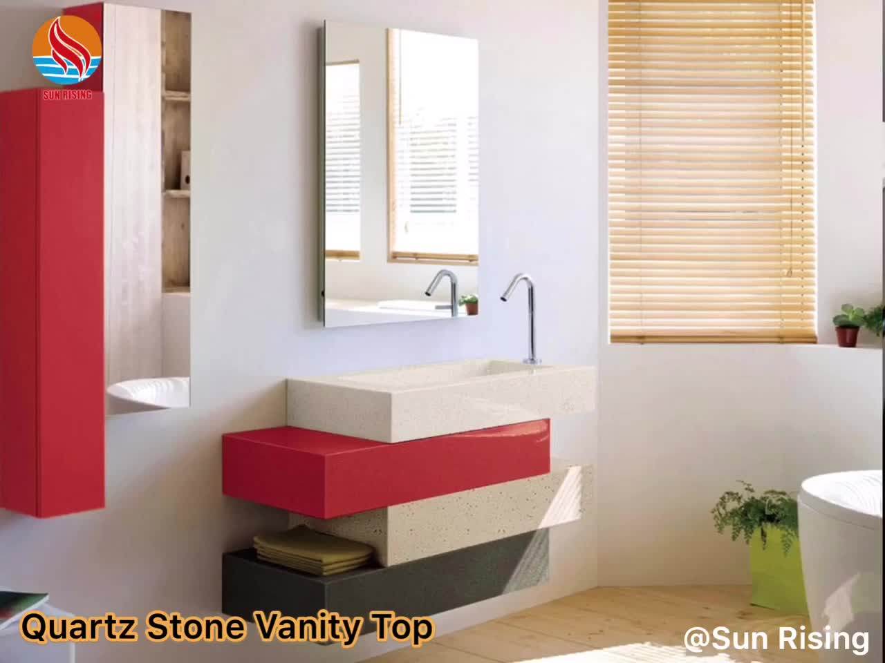Customized Grey Quartz Stone Bathroom Vanity Tops Buy Quartz Vanity