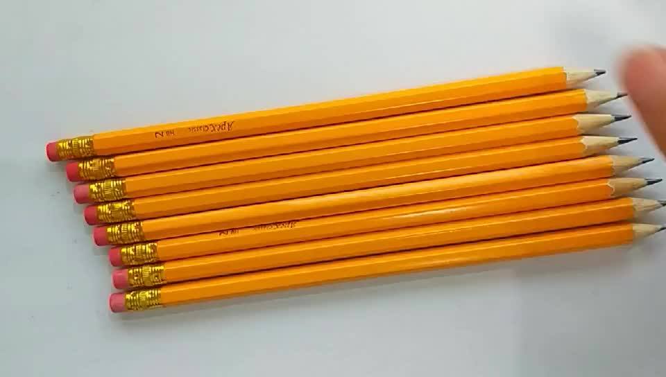 Personalized Custom Logo Hb Yellow Pencil Hb Wooden Pencil Yellow Buy