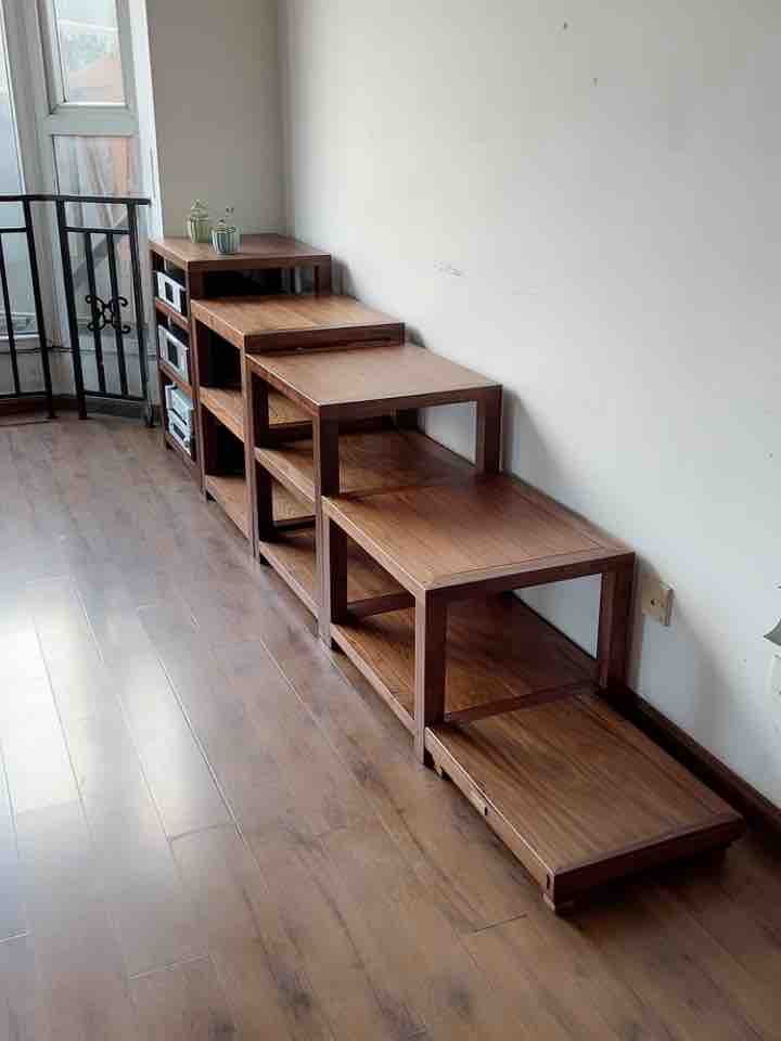 Jazz hardcover rack North America imported black walnut HIFI amplifier cabinet Solid wood audio cabinet shelf custom