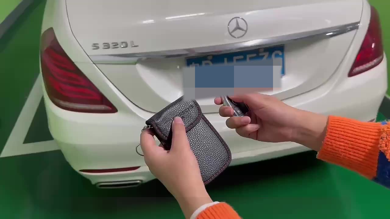 Carbon Fiber Antitheft Car Rfid Signal Block Pouch Faraday Bag For Key