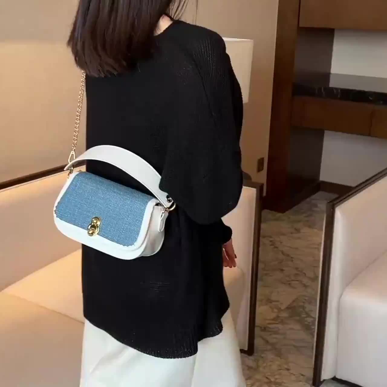 Fashion Korean Style Crossbody Bags For Women Panelled Shoulder Bag