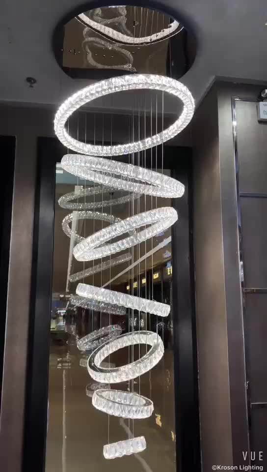 Zhongshan Factory Modern Stainless Steel Lighting Led K9 Crystal