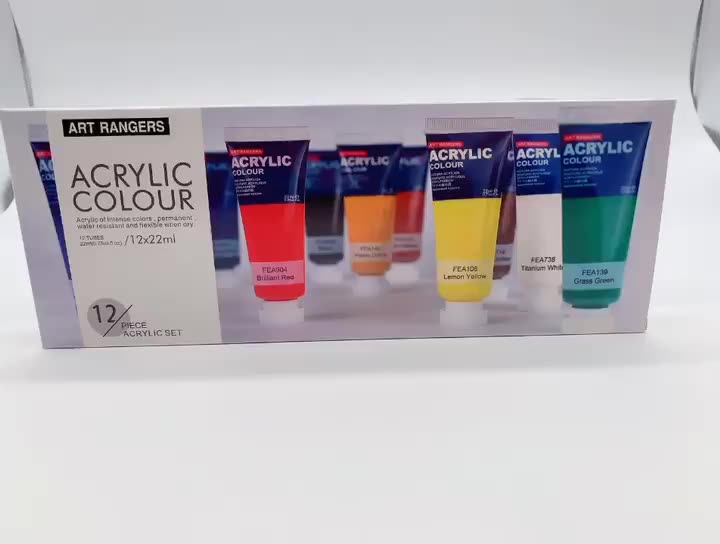Art Rangers Waterbased Acrylic Paint Set Acrylic Colors Nail Paint 22