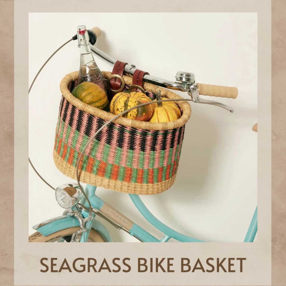 Seagrass Bike Baskets Woven Straw Wicker Bicycle Basket For Kids Buy Kids Bicycle Basket