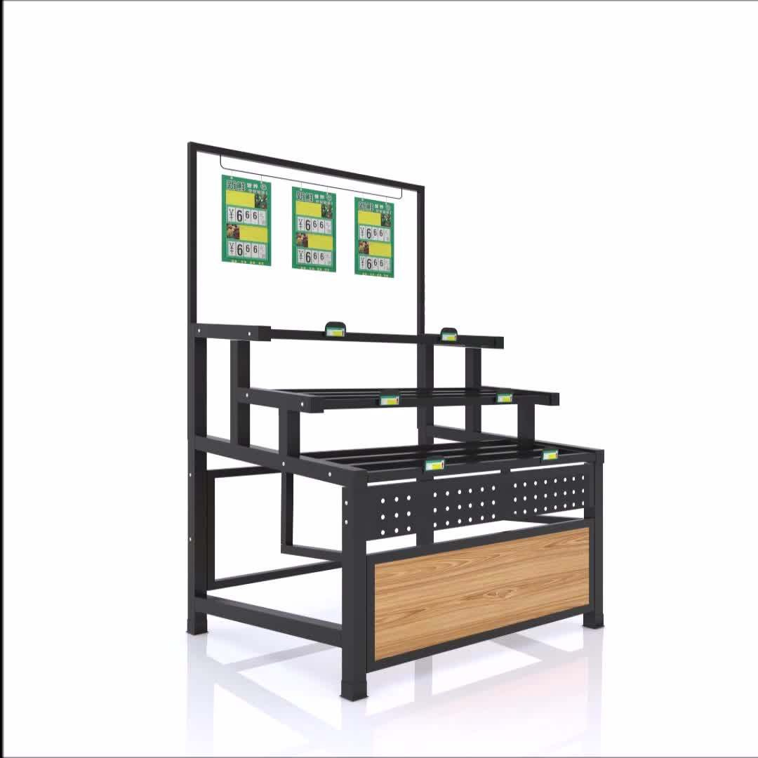 Supermarket Vegetable Rack Stand Fruit And Vegetable Rack Shelf For