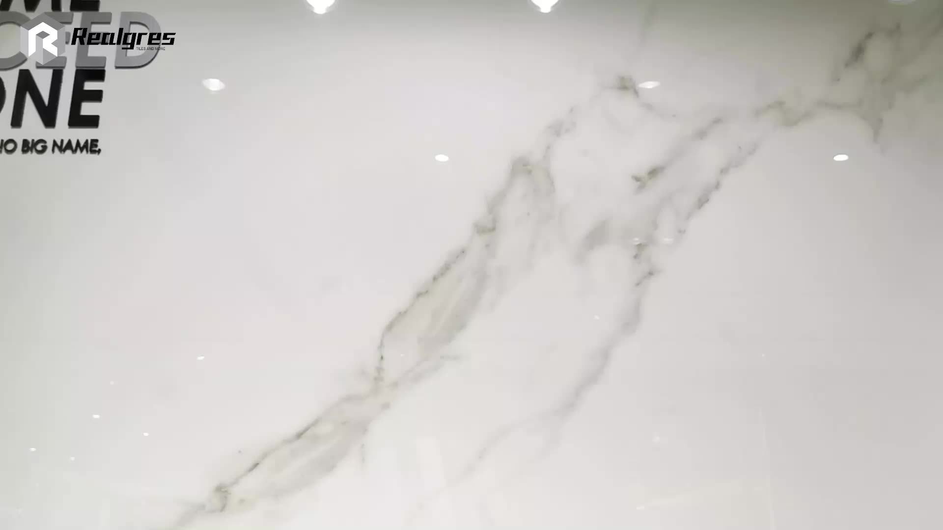 1200x2400 Floor Price Dubai Calacatta Polished Glazed Porcelain