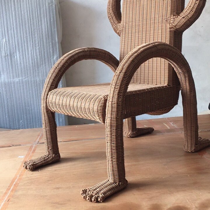 Modern Garden Chair Plastic Rattan Leisure Chair Custom Shaped Outdoor