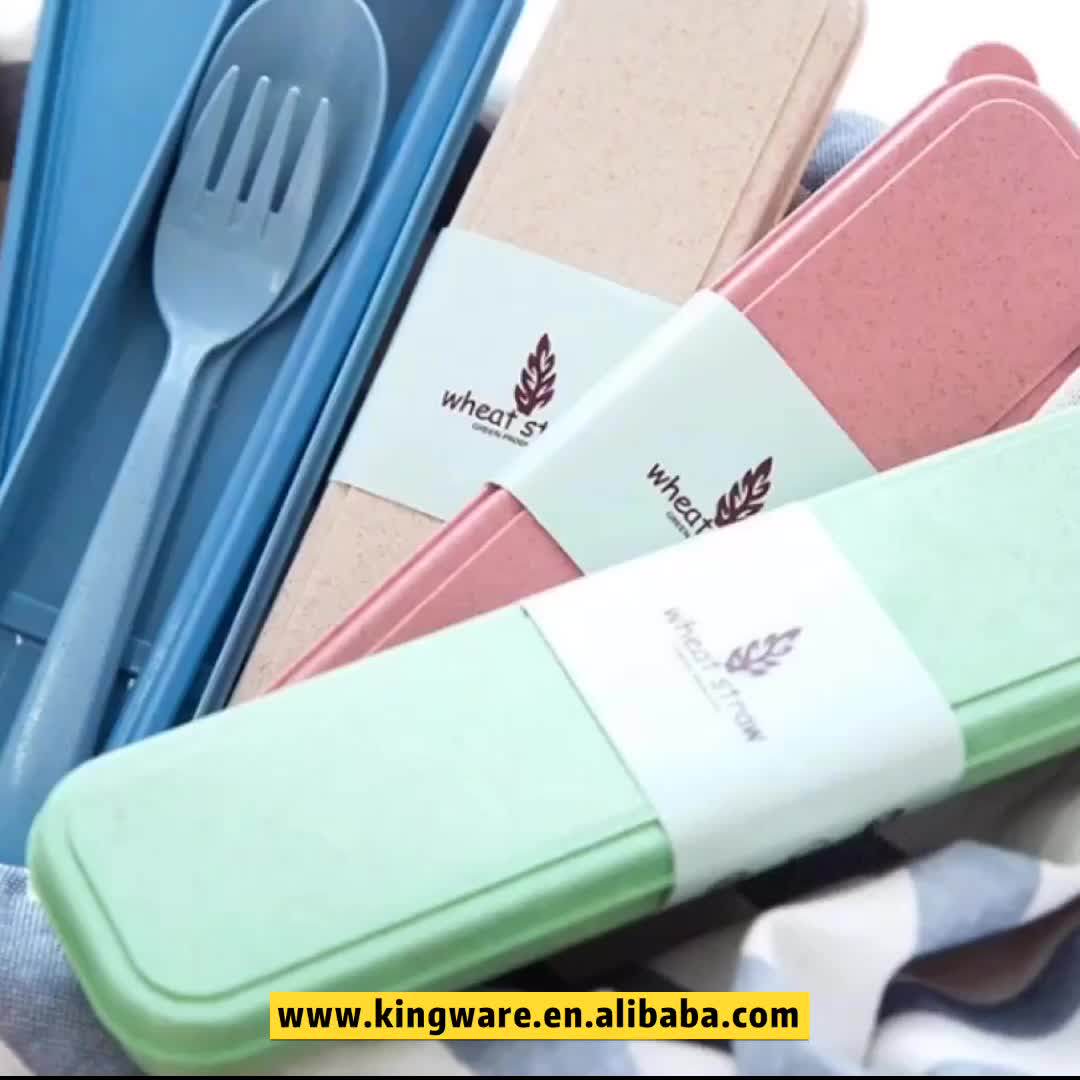 New Food Safe Portable Flatware Travel Cutlery Set Promotion Cheap