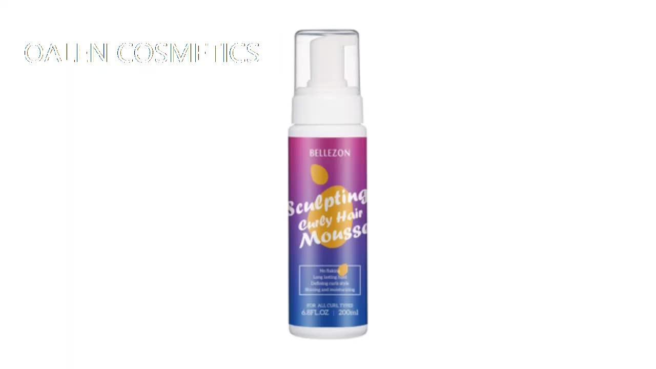 Oem Private Label Foam Wrap Hair Styling Mousse And Strong Hold For