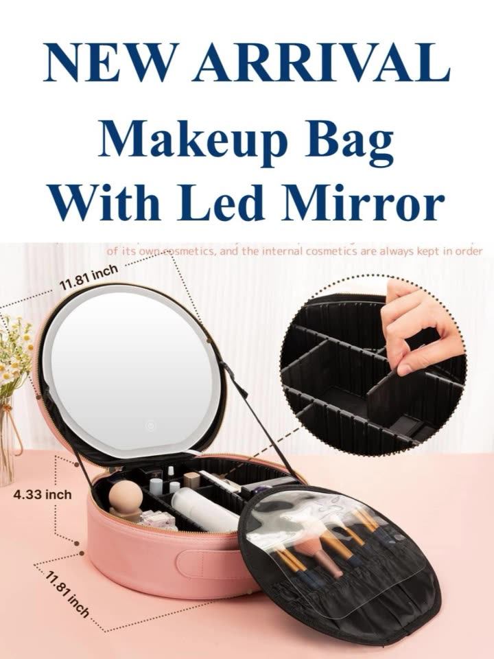 Round Large Capacity Smart Bright Artist Professional Make Up Organizer