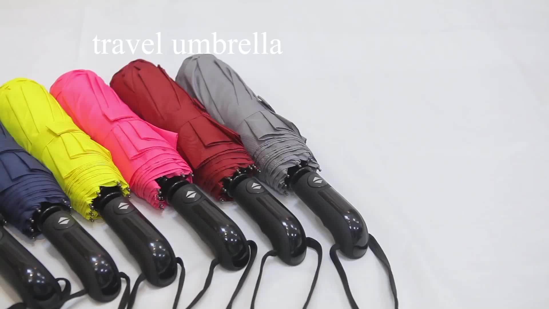 Portable High Quality Wind Proof Auto Opening 3 Folding Travel Rainbow