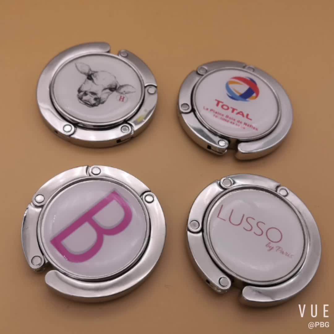 Wholesale Handbag Hooks Metal Restaurant Table Purse Hanger Custom Logo