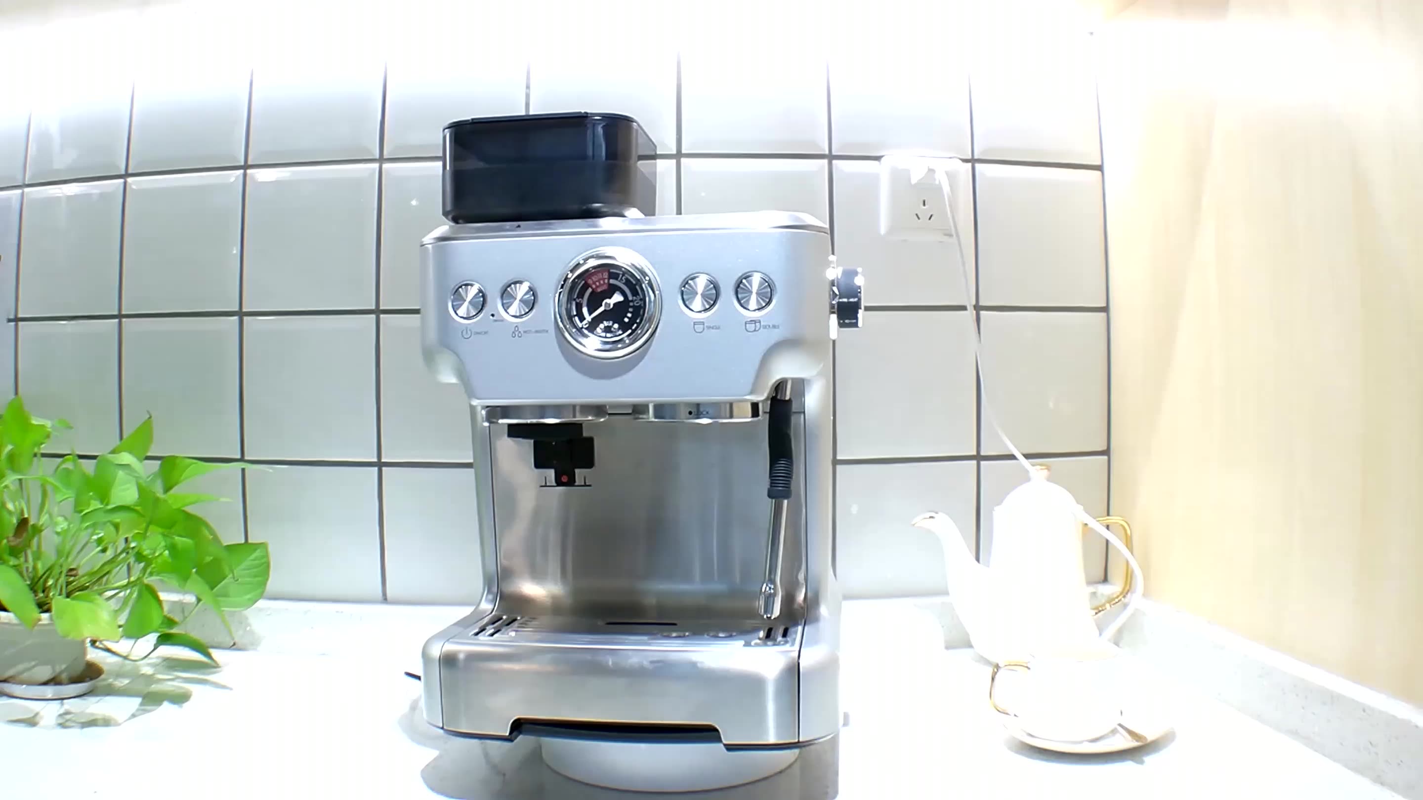 220v 2l 1500w 58mm Filter 20bar Ulka Pump Bean To Cup Espresso Coffee