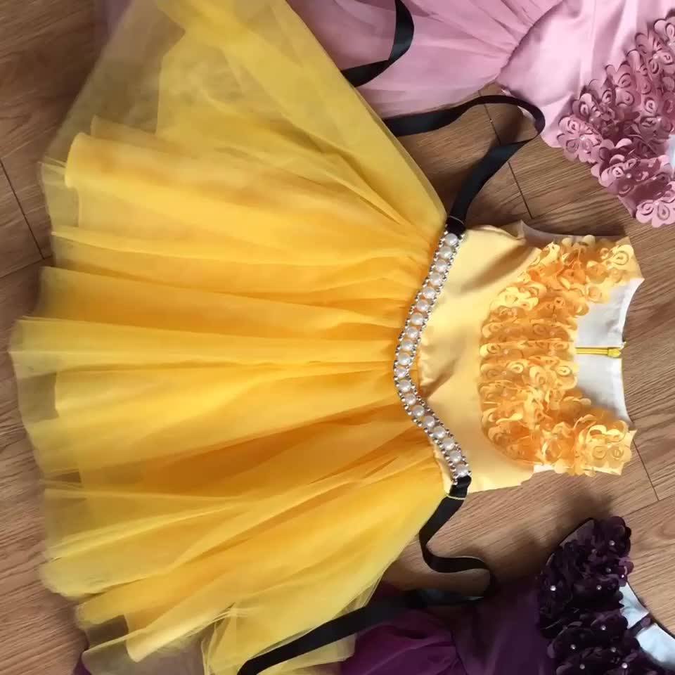 Cheap Turkey Wholesale Children Clothes Flower Party Dresses For 6 Year