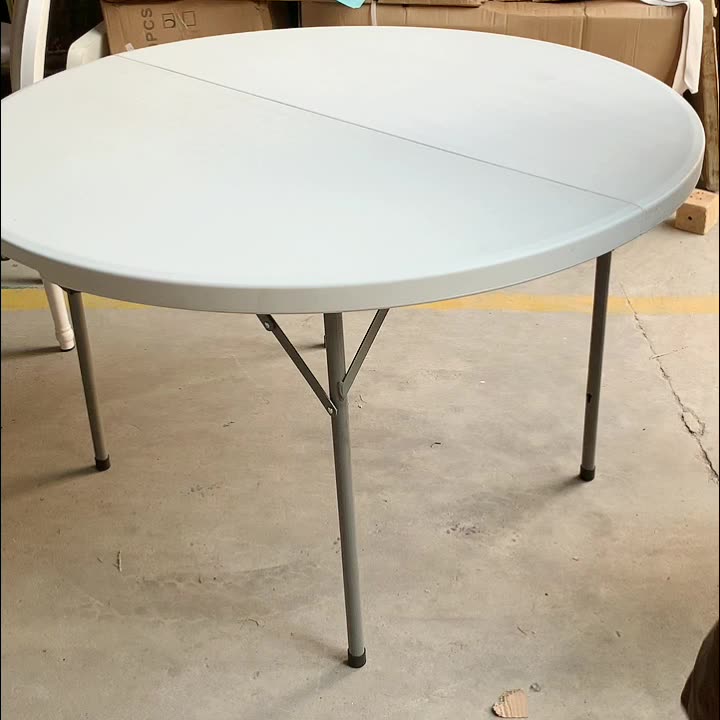 Round Banquet Folding Dining Table Certificate Plastic Buffet Tables