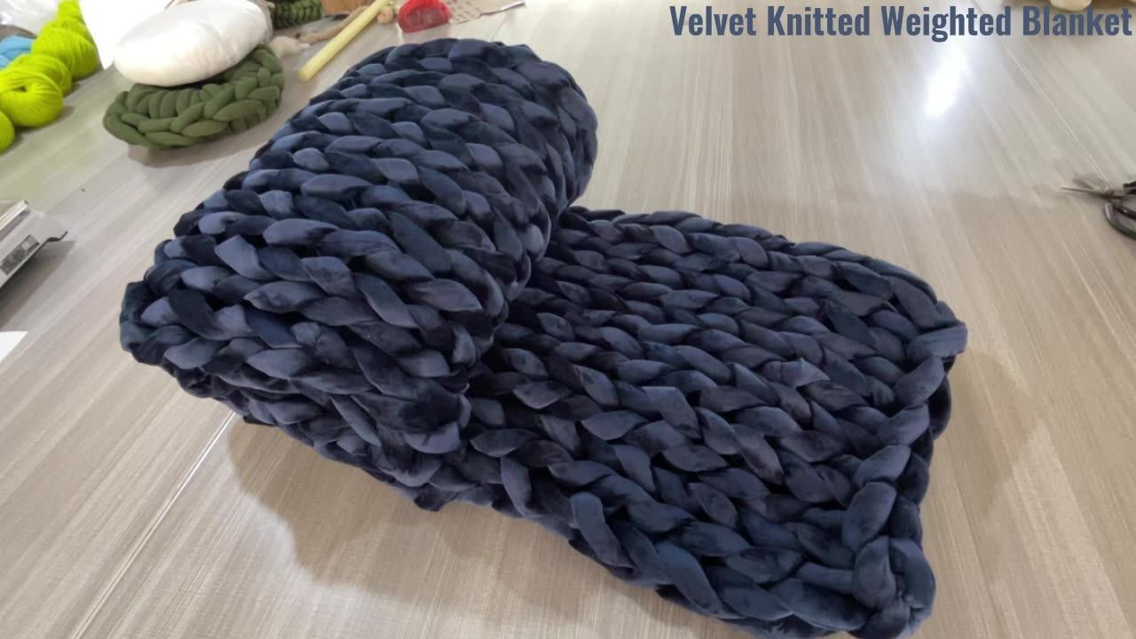 Nonshedding Warm Custom Hand No Filler Hand Chunky Velvet Weighted