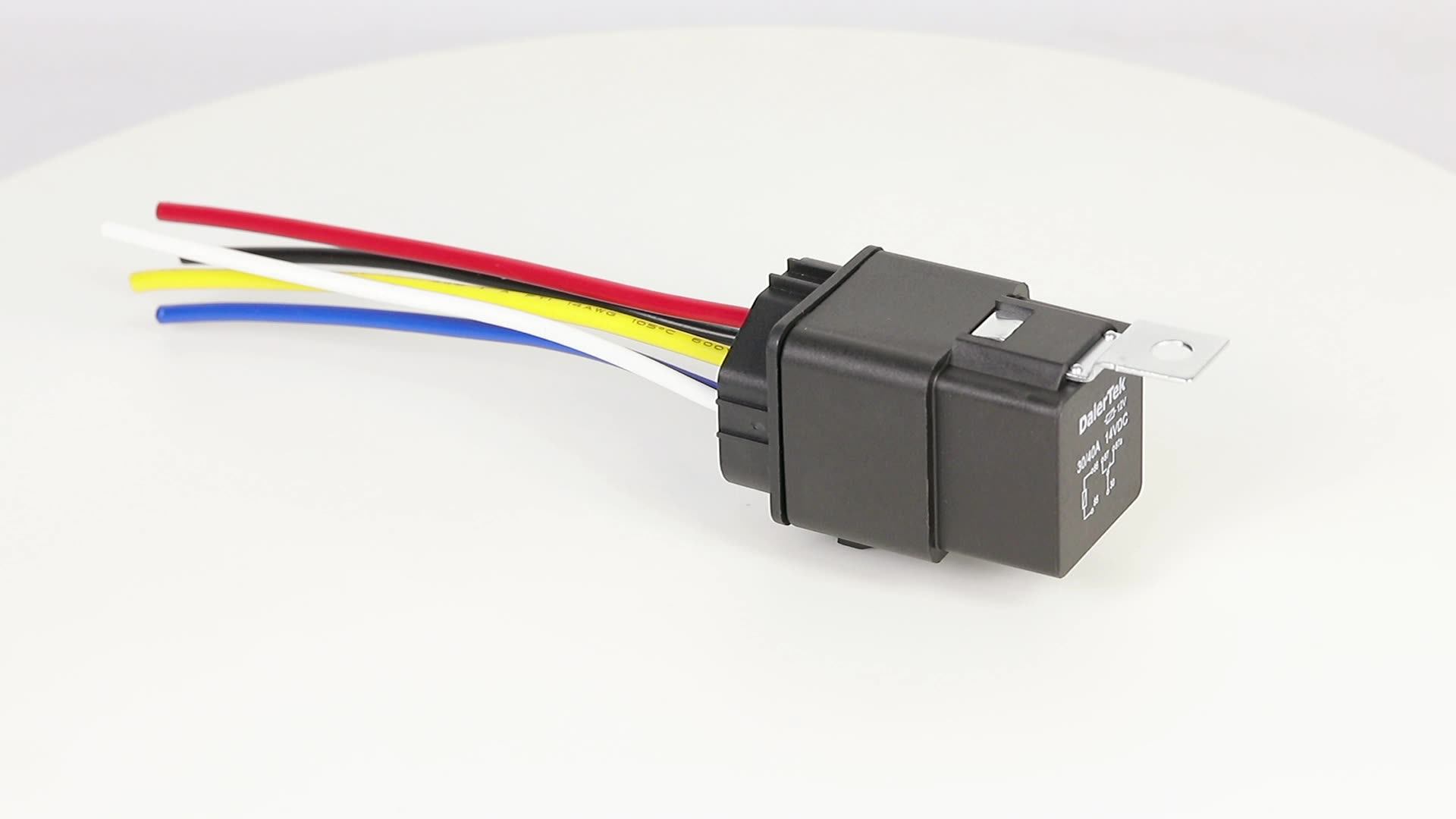 DAMIFU 5-Pin 30/40A 12V SPDT Relays Interlocking Relay Sockets In-line - Foto 3