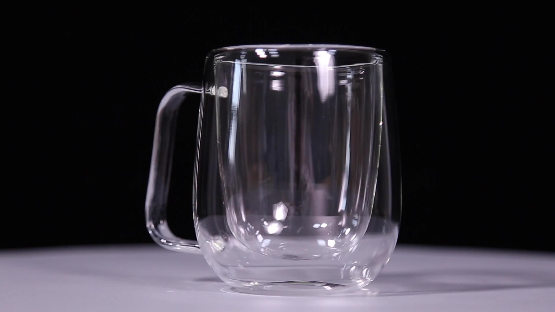 Double Wall Clear Big Mug Glass Mug Without Handle Clear Coffee Mugs