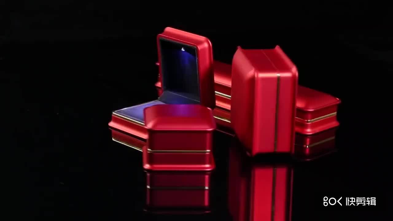 Luxury Custom Led Light Ring Box Wedding Bracelet Necklace Jewelry