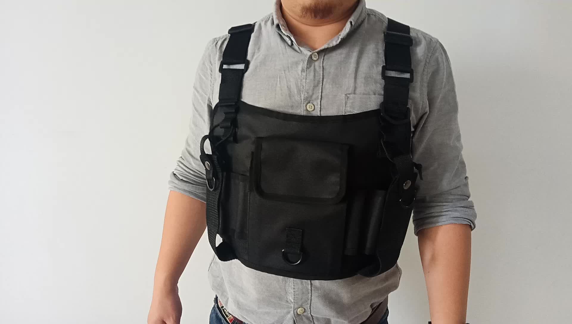 Exbagriñonera Estilo Hip Hop Para Hombre,Bolso De Pecho Táctico