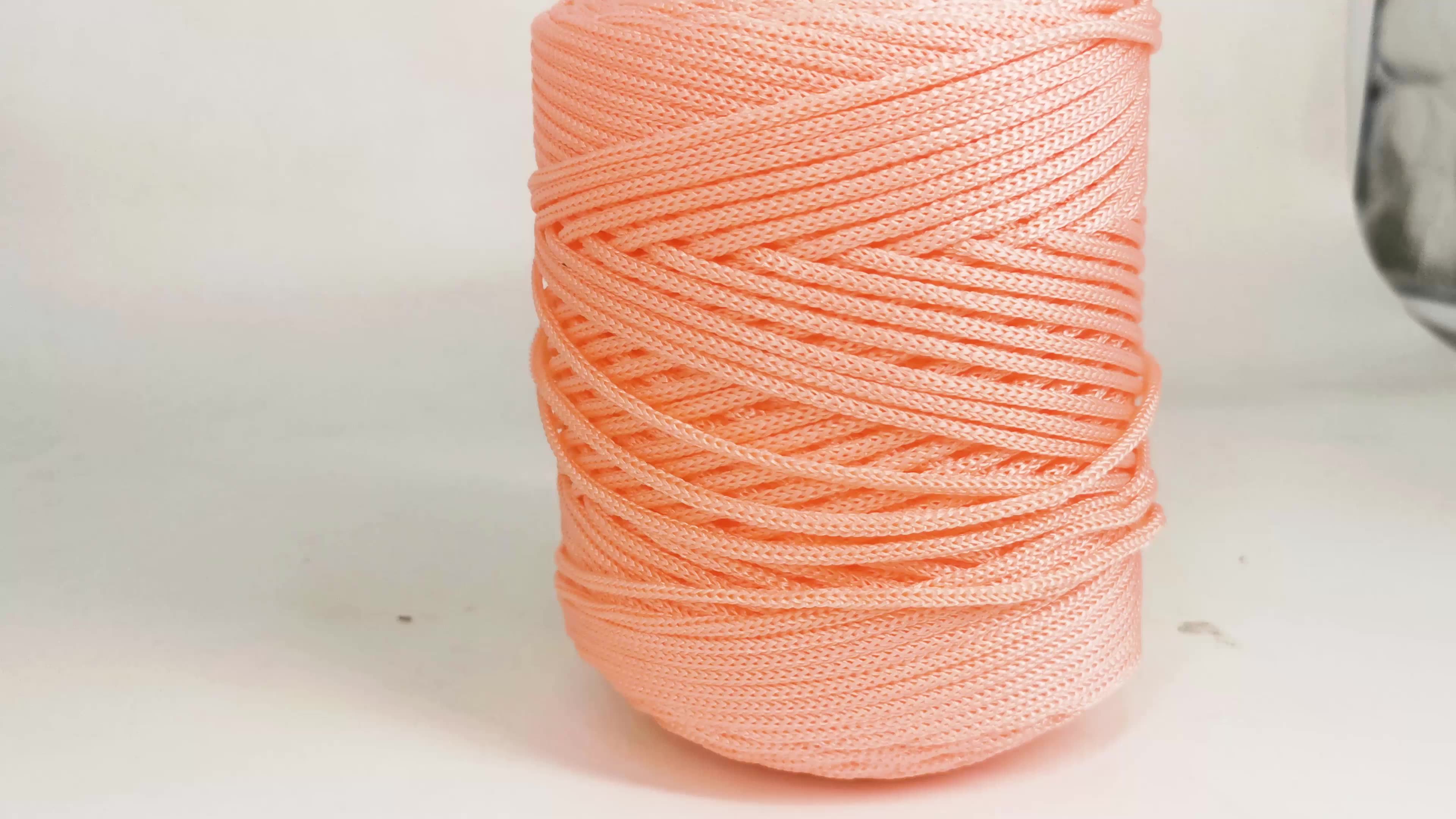 230g Nylon Thick Crochet Yarn Light Viscose Ice Rope 3mm Hollow Nylon