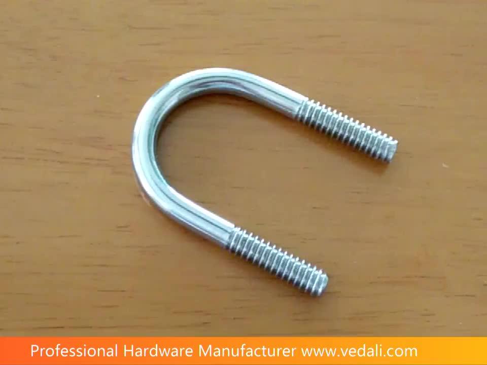 Stainless Steel U Bolts Fastener M5 Standard For Joints Hook Assemble