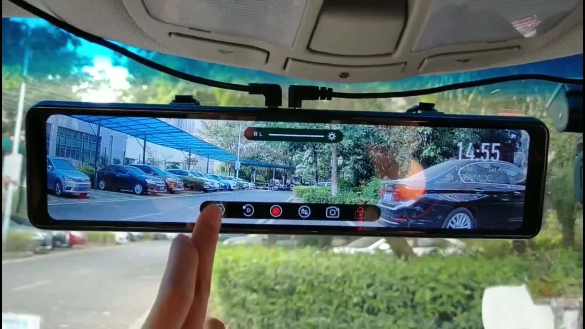 2020 Newest Rear View Camera Mirror 12 Inch Touch Screen Mirror Car