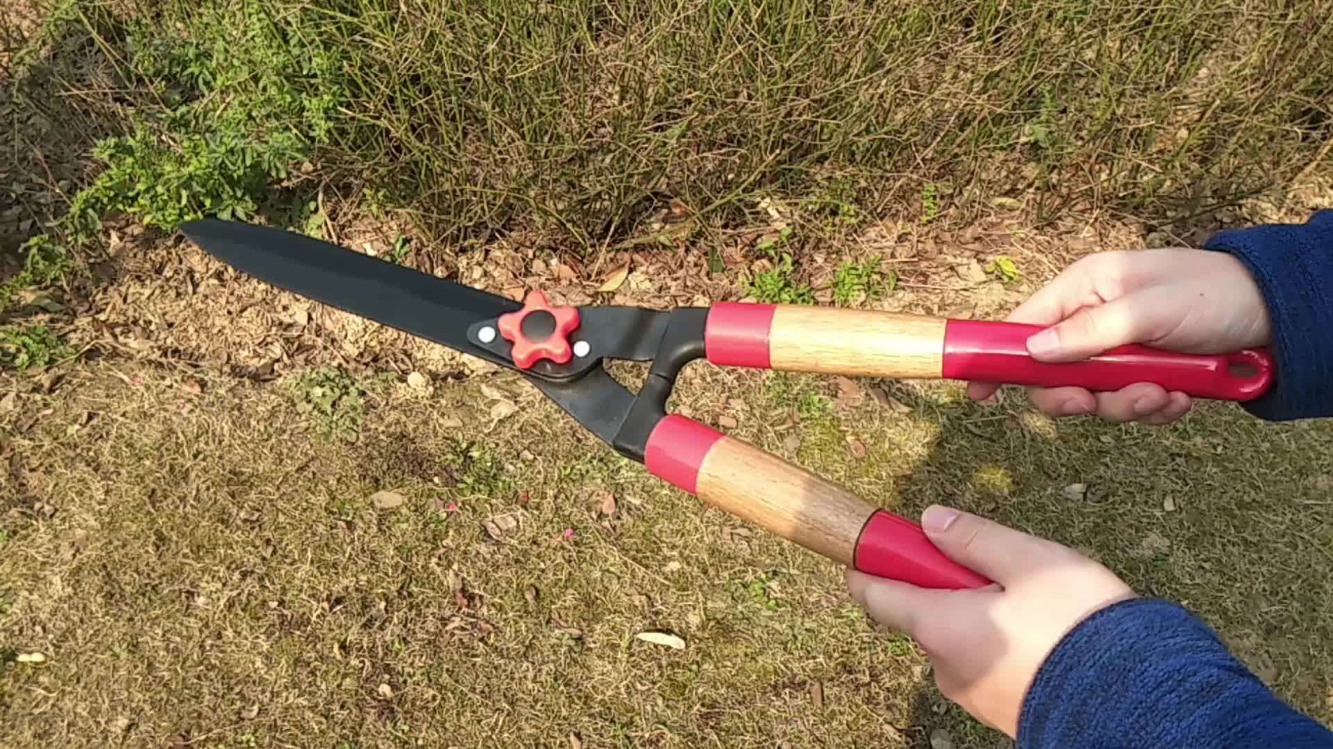 Professional Cheap Wood Long Handled Garden Hedge Cutters Trimmer Hand
