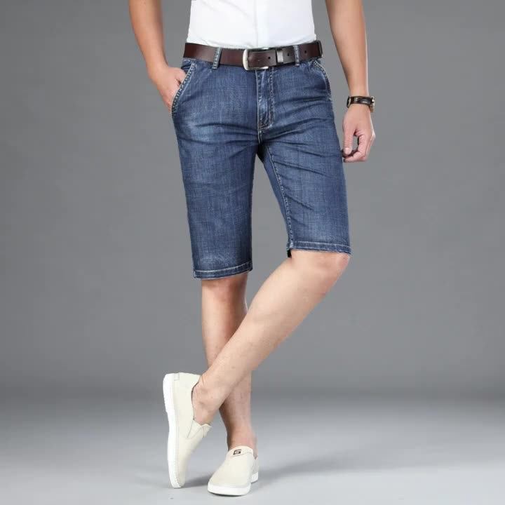 Betusline Mens Jean Shorts Distressed Ripped Denim Shorts Summer Casual
