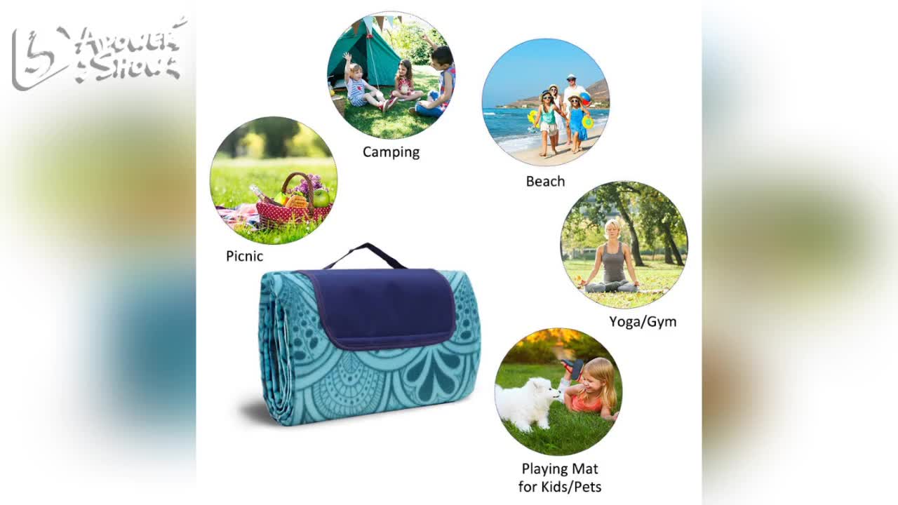 Wholesale Outdoor Blanket Travel Fleece Decke Waterproof Picnic Blanket