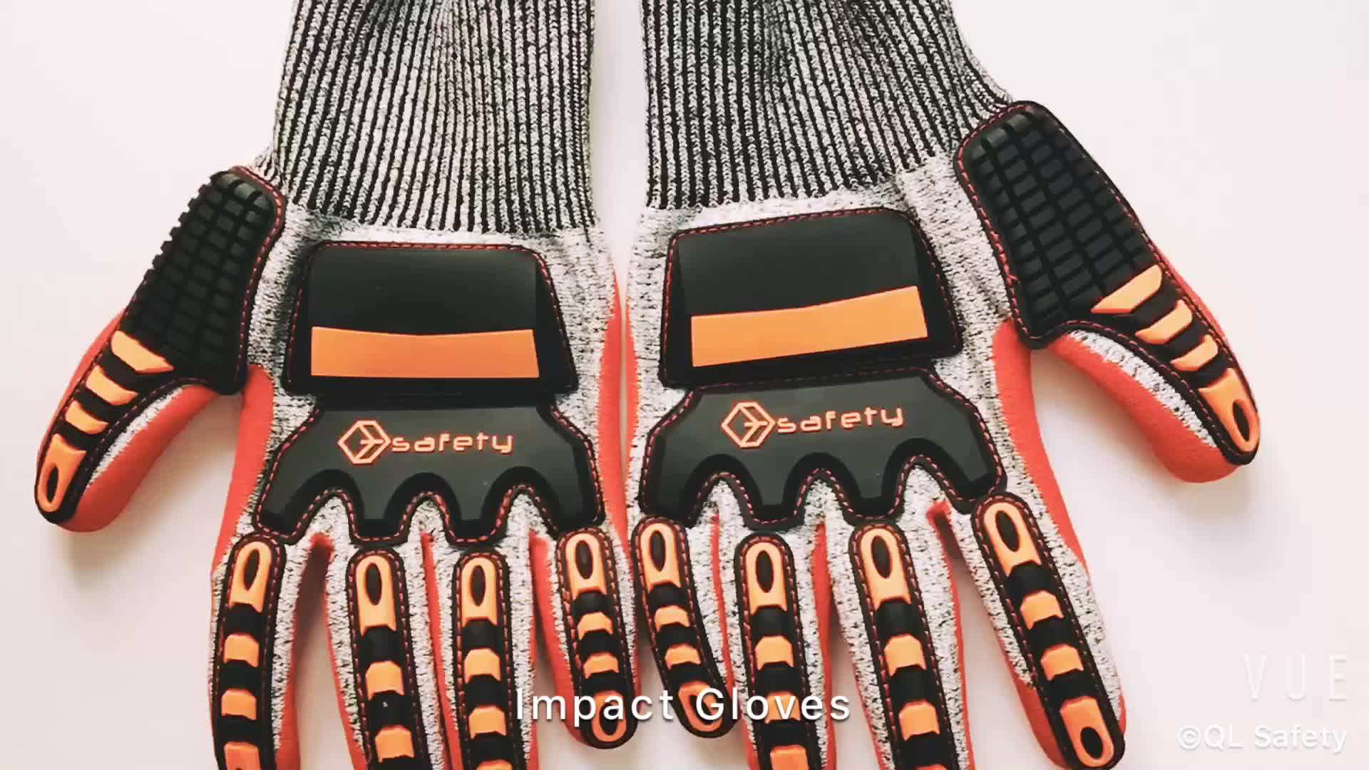 En388 4543 Cut Level 5 Anti Impact Resistant Tpr Auto Mechanic Safety