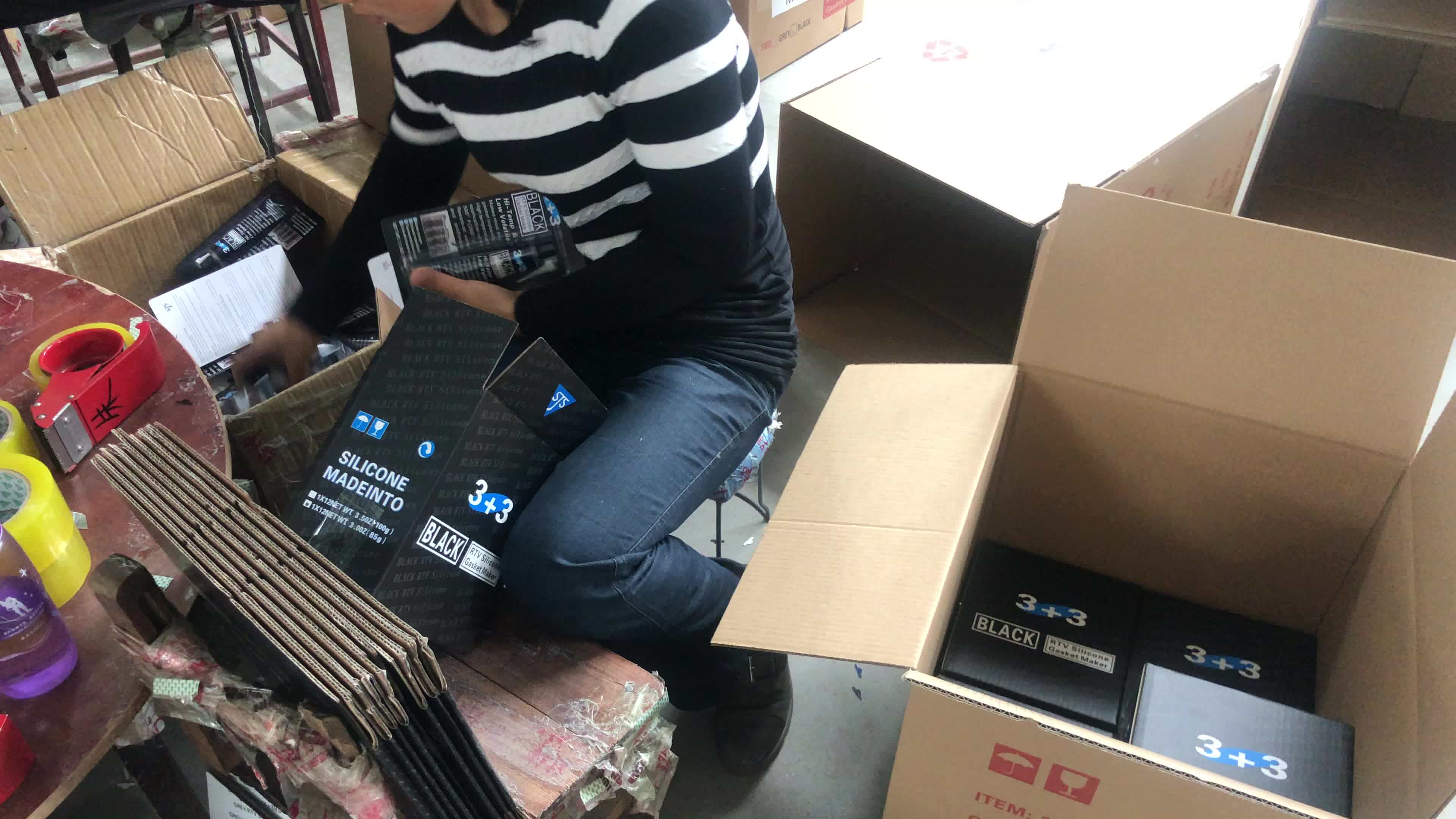 3+3 Red Rtv Gasket Maker Fast Curing Cheap Price Acetic And Neutral All