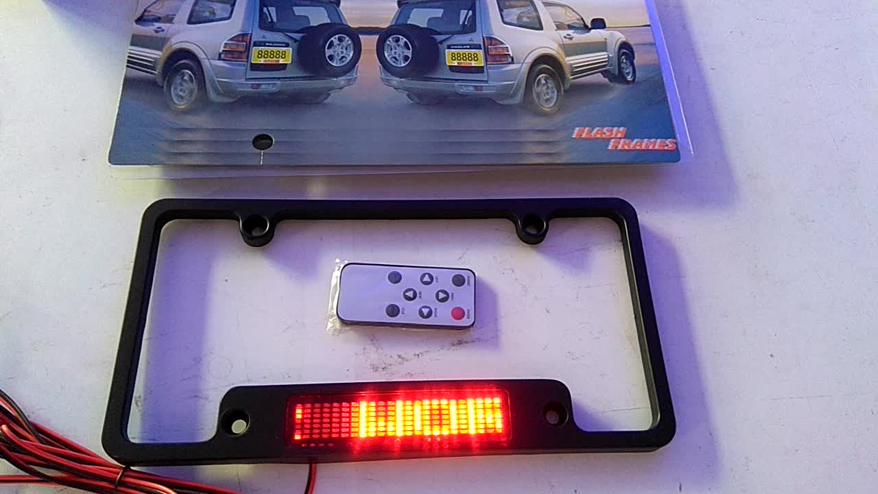 led car plate