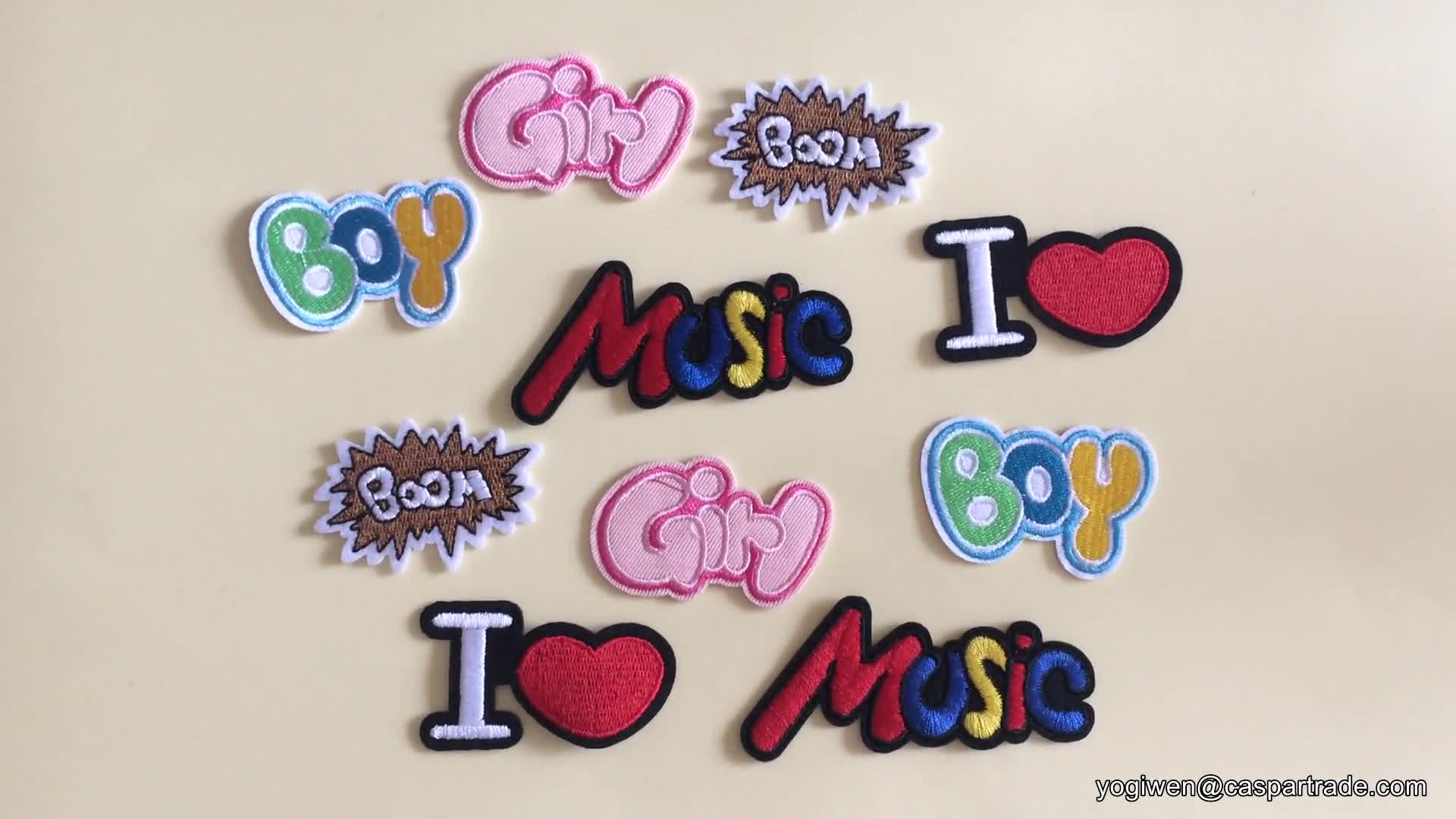 Wholesale Bulk Embroidered Slogan Words Patches Iron On Patches For T