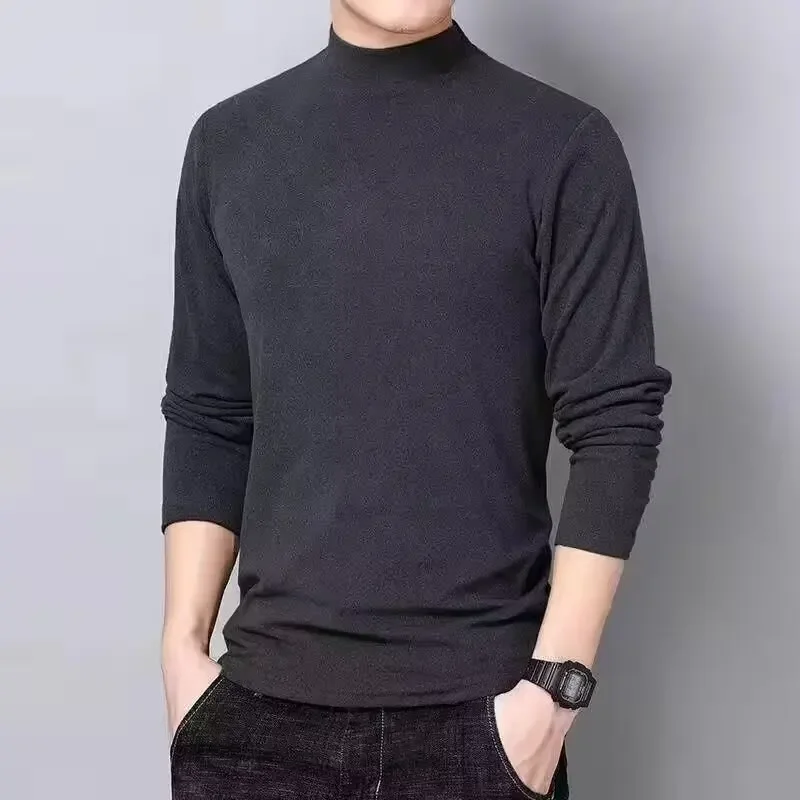 Demi-season solid color sweater