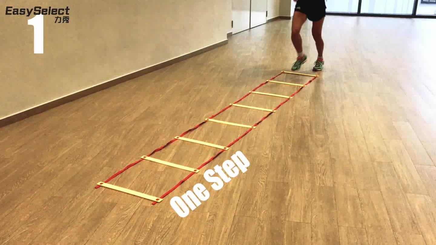12 Rung 6m Football Training Speed Agility Ladder Black Straps Training