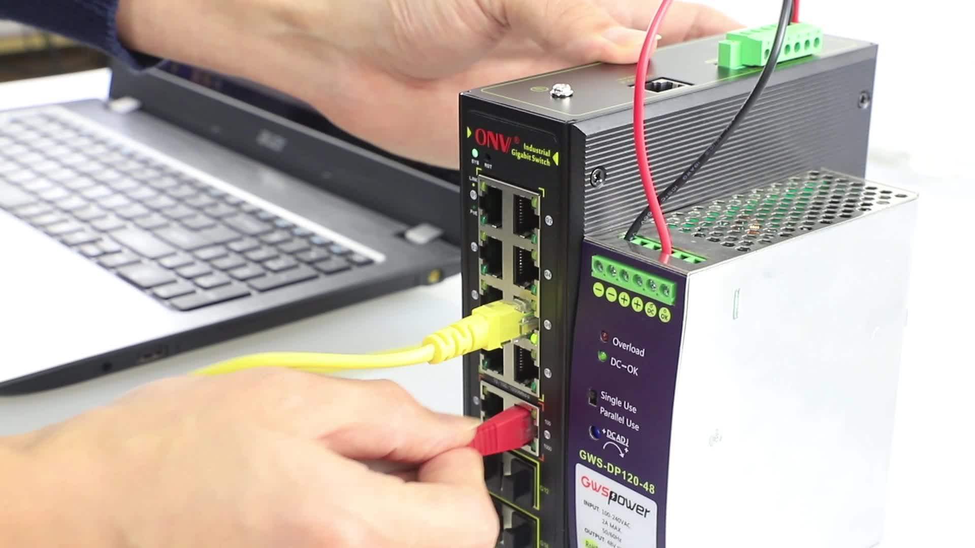 6 Port Industrial Poe Switch 24v For Mikrotik / Wifi Ap Cpe Router