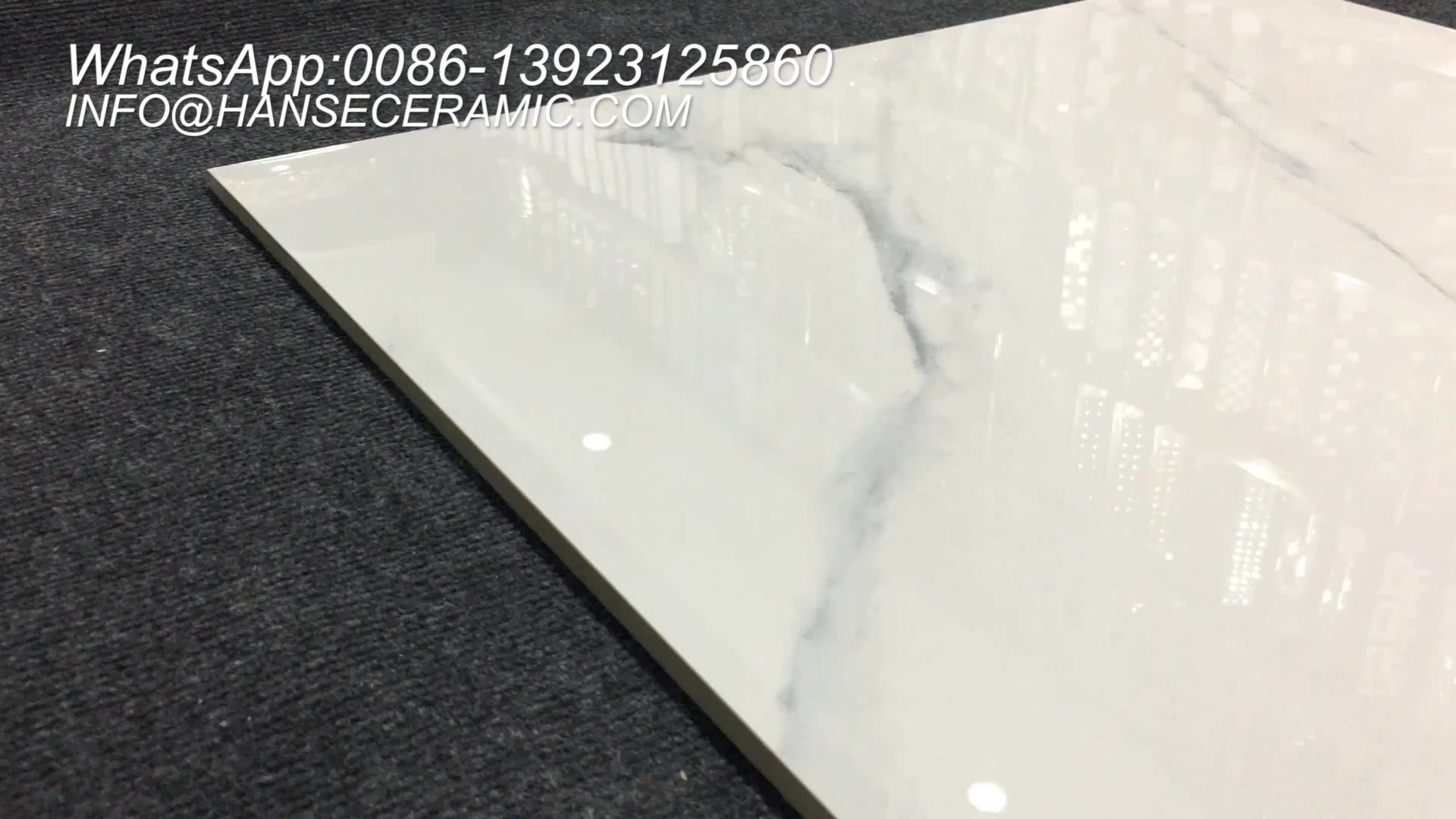 Discontinued Building Ceramic Carrara Pure White Marble Floor Tile