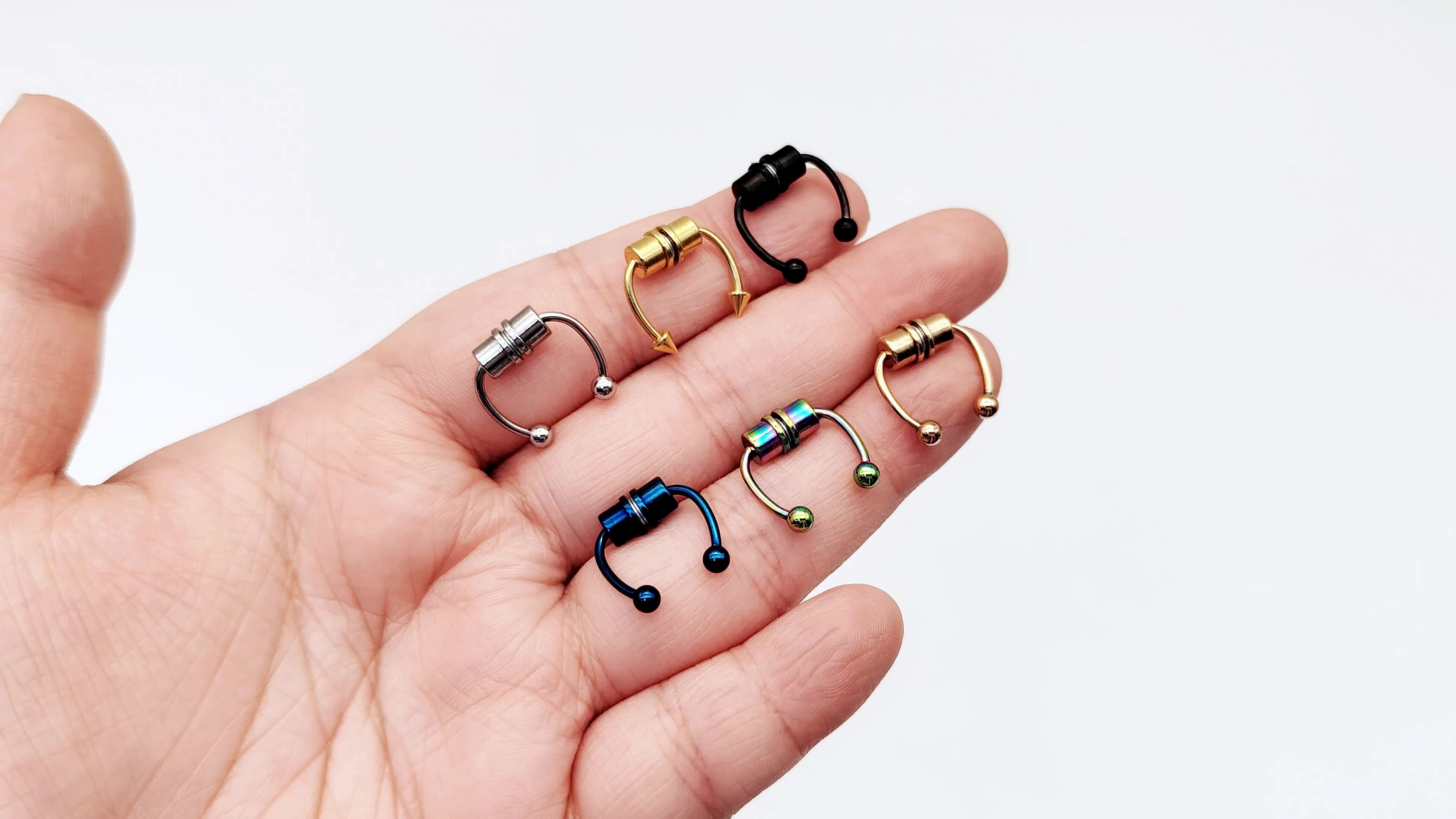 Fake Nostril Piercing Jewelry Faux Septum Horseshoe Hoop