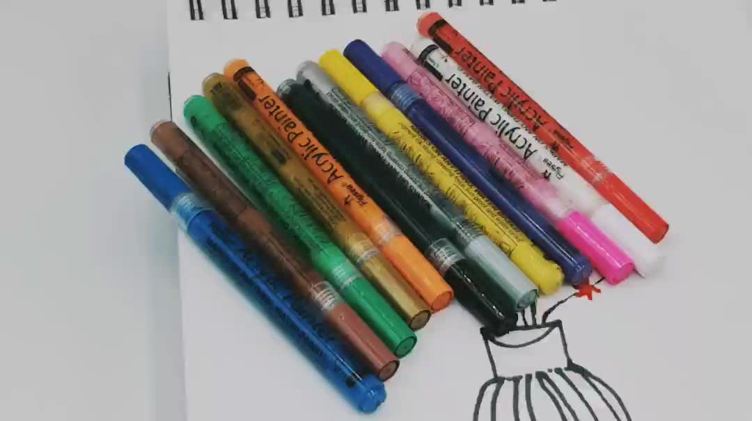 0.7mm Fine Tip Acrylic Paint Brush Markers For Painting On Wood,Glass,Canvas,Rocks And Etc Buy