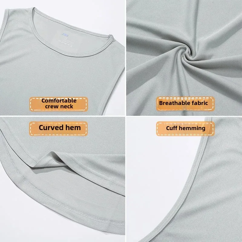 2025 Quick-drying Vest Men's Running Training Fitness Top Casual Quick-drying Breathable Men's Sleeveless Sports Vest