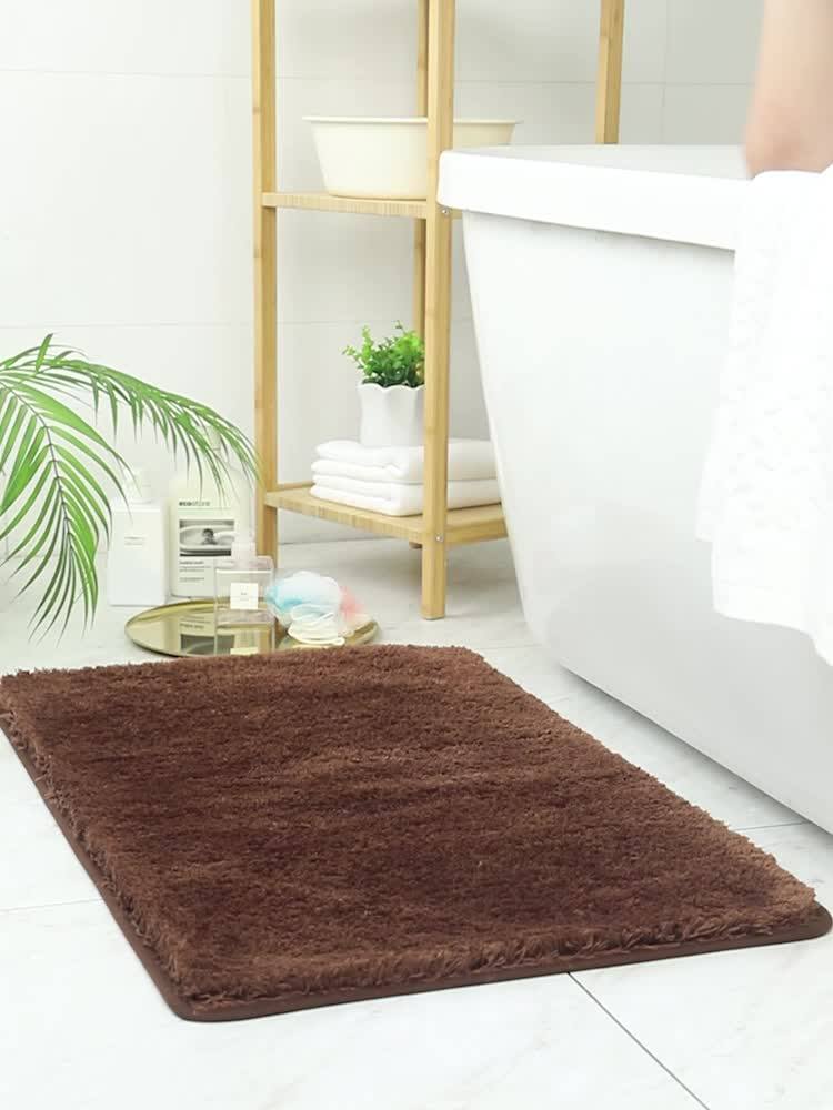 Factory Manufacture Anti Slip Bath Hotel Microfiber Luxury Absorbent Bathroom Curved Shower Mat