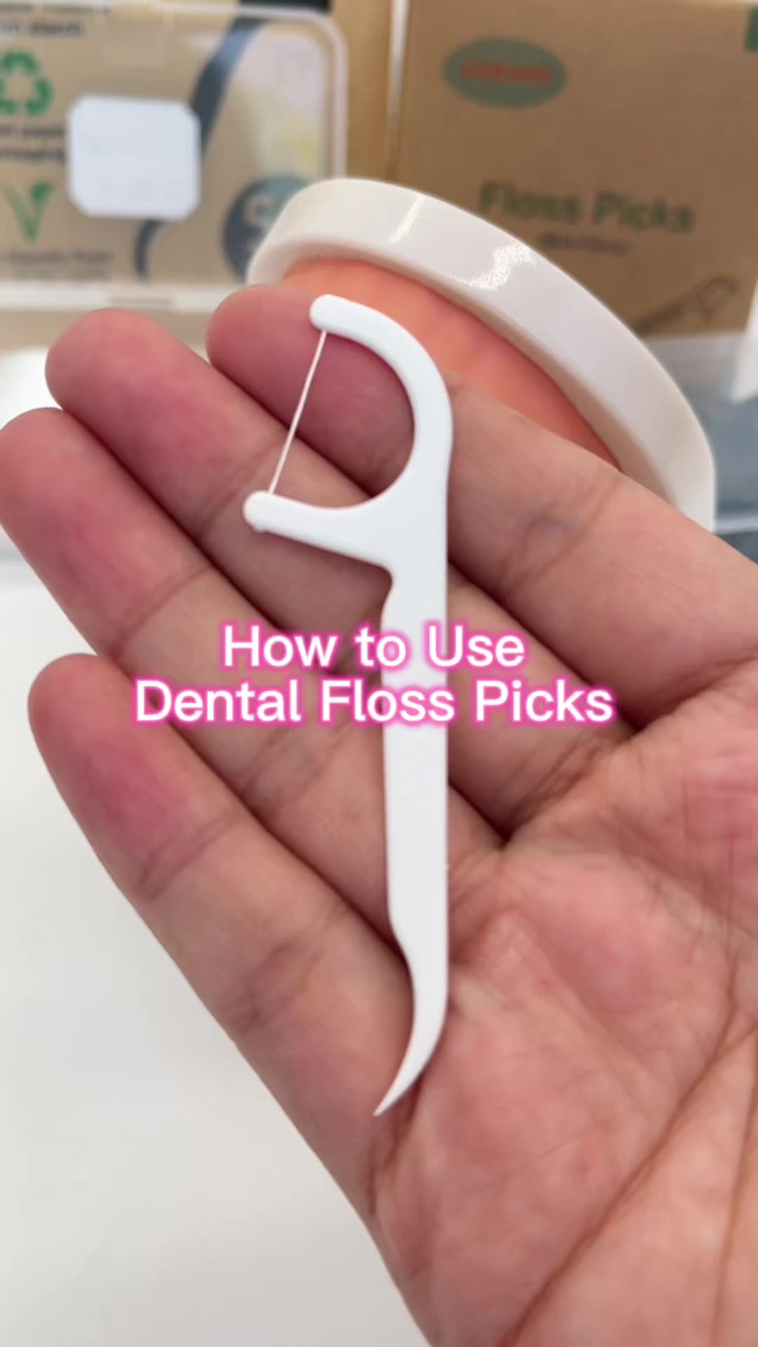 Ecofriendly Corn Starch 100 Compostable Pla Dental Floss Toothpick