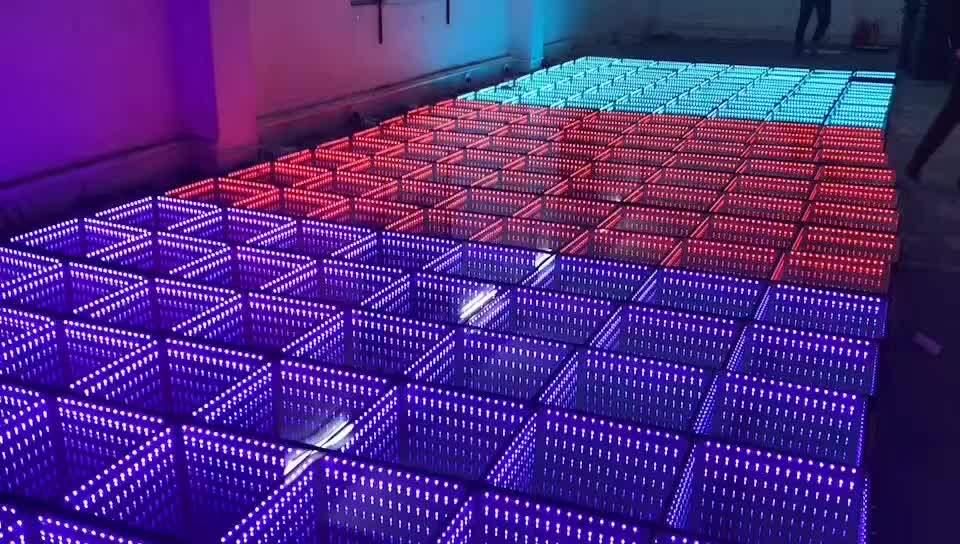 Dj Disco Portable Panels Tiles 3d Toughened Glass Led Dance Floor Buy