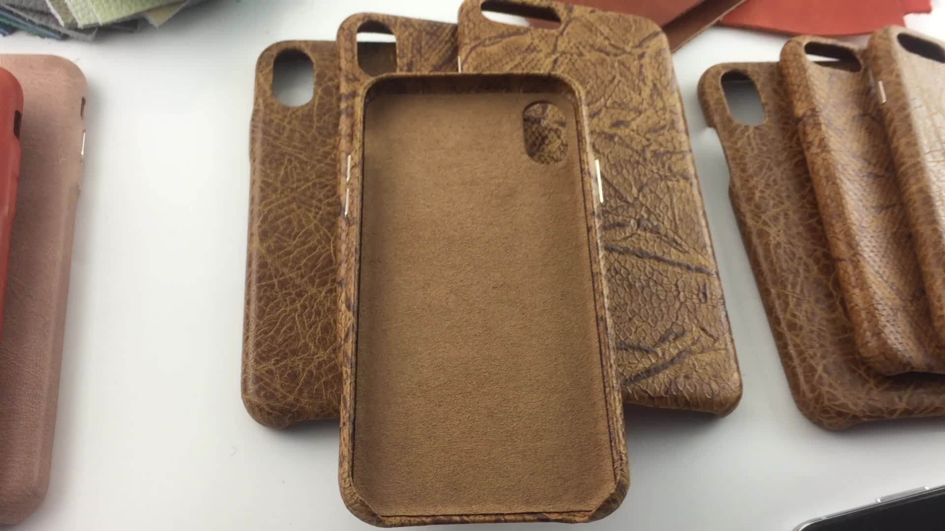 Luxurious Cowhide Genuine Leather Cell Phone Case For Iphone 8 Plus