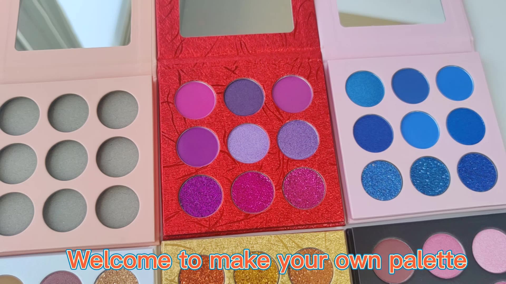 Custom Empty Makeup Cardboard Eyeshadow Palette Wholesale Pick Your Own Colors Eyeshadow Private